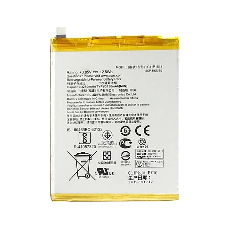 3250mAh C11P1618 Li-Polymer Battery for Asus ZenFone 4 ZE554KL / Zenfone 5 Lite ZC600KL
