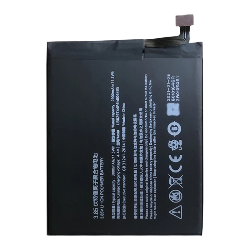 3000mAh Li3829T44P6h806435 Li-Polymer Battery for ZTE Nubia Z11 / Nubia M2 Lite
