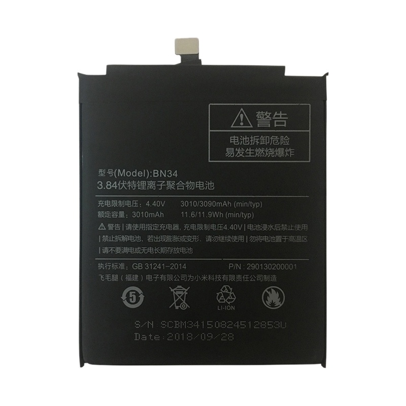 BN34 3010mAh for Xiaomi Redmi 5A Li-Polymer Battery