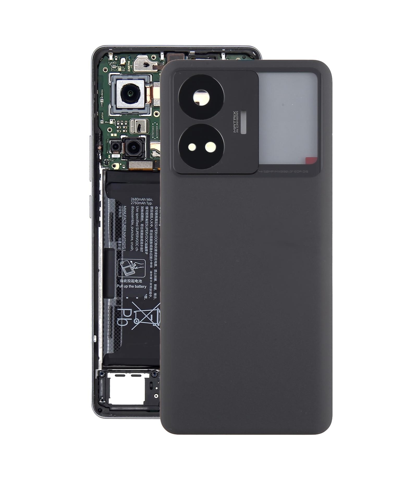 For Realme GT3 Original Back Cover with Camera Lens Cover(Black)