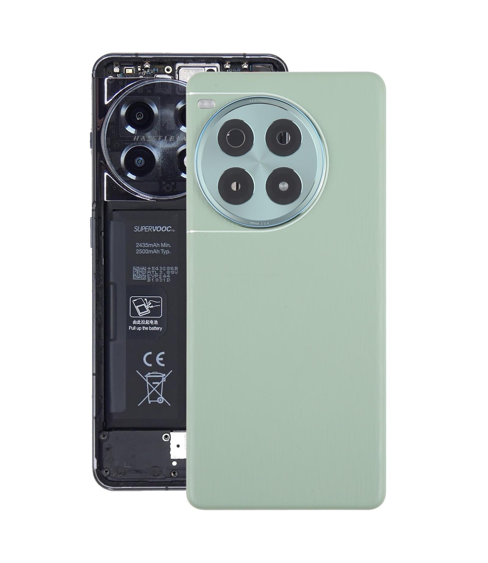 For OnePlus Ace 3 Pro PJX110 Original Leather Battery Back Cover with Camera Lens(Green)