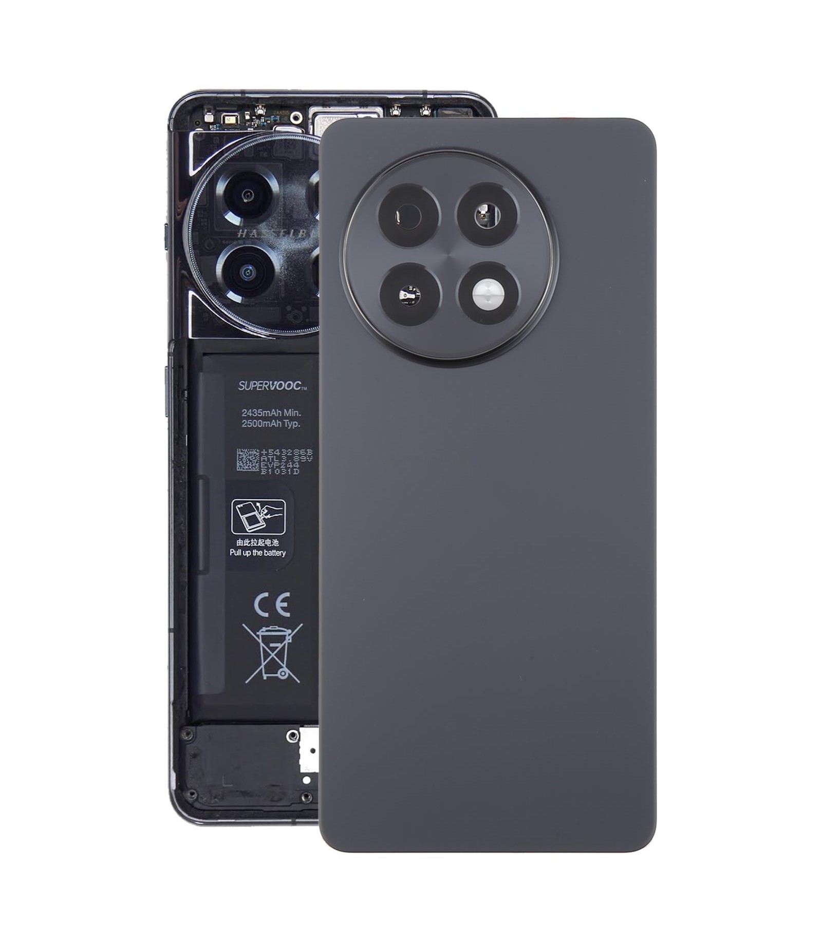 For OnePlus 13R CPH2645 CPH2691 CPH2647 Original Glass Battery Back Cover with Camera Lens(Matte Gray)