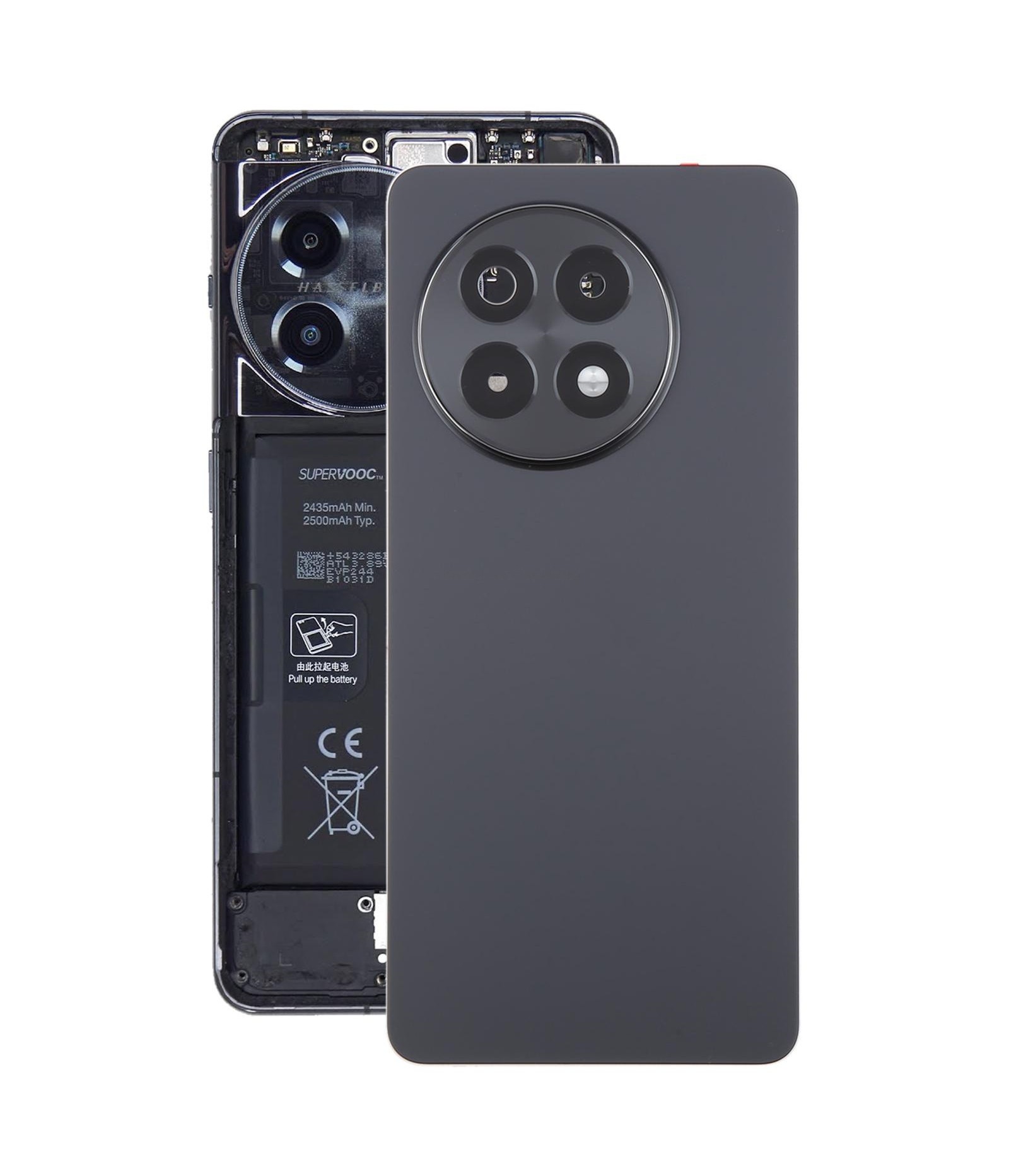 For OnePlus Ace 5 5G Original Glass Battery Back Cover with Camera Lens(Matte Gray)