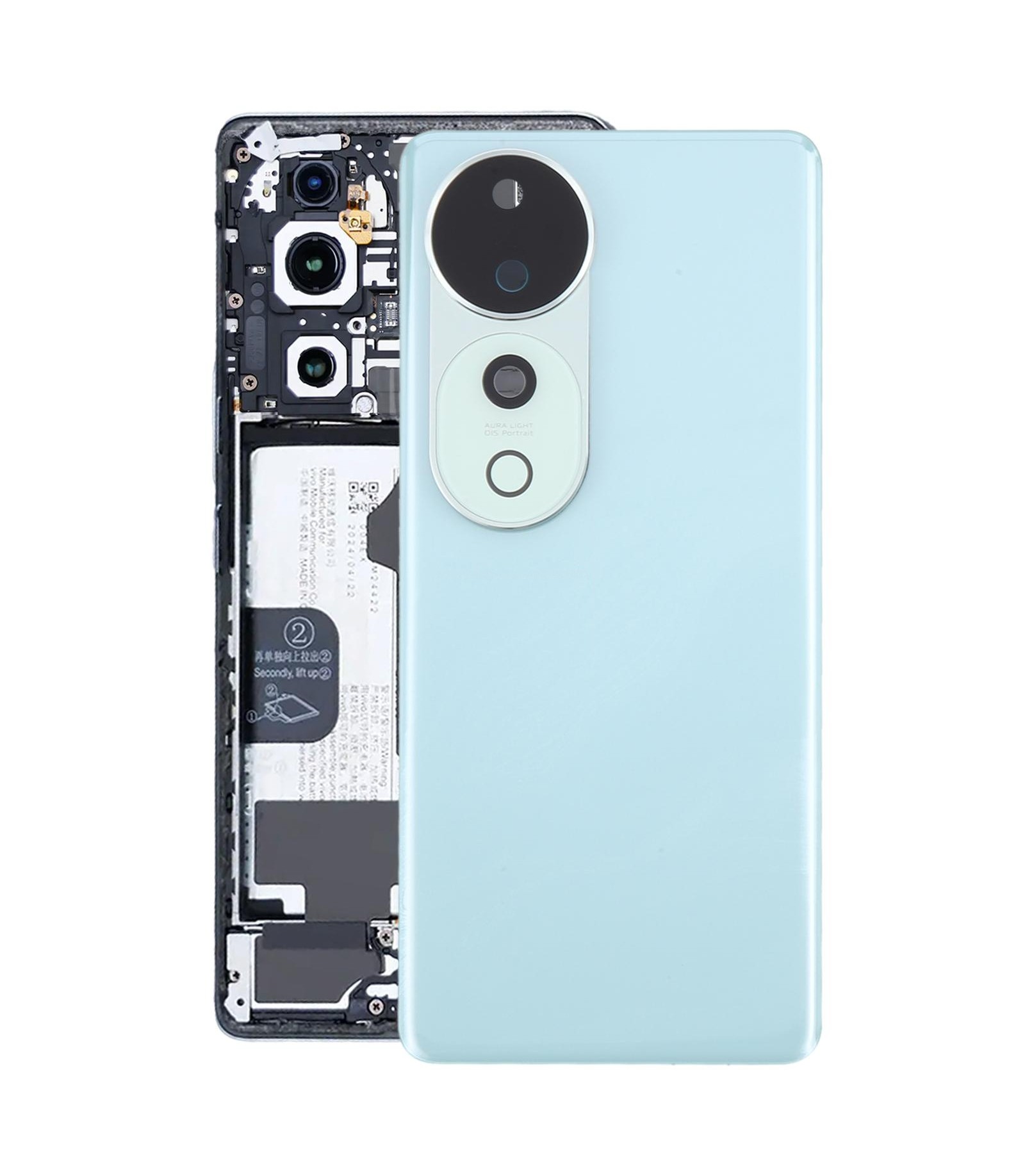 For vivo S19 Pro V2362A Original Battery Back Cover with Camera Lens(Light Green)