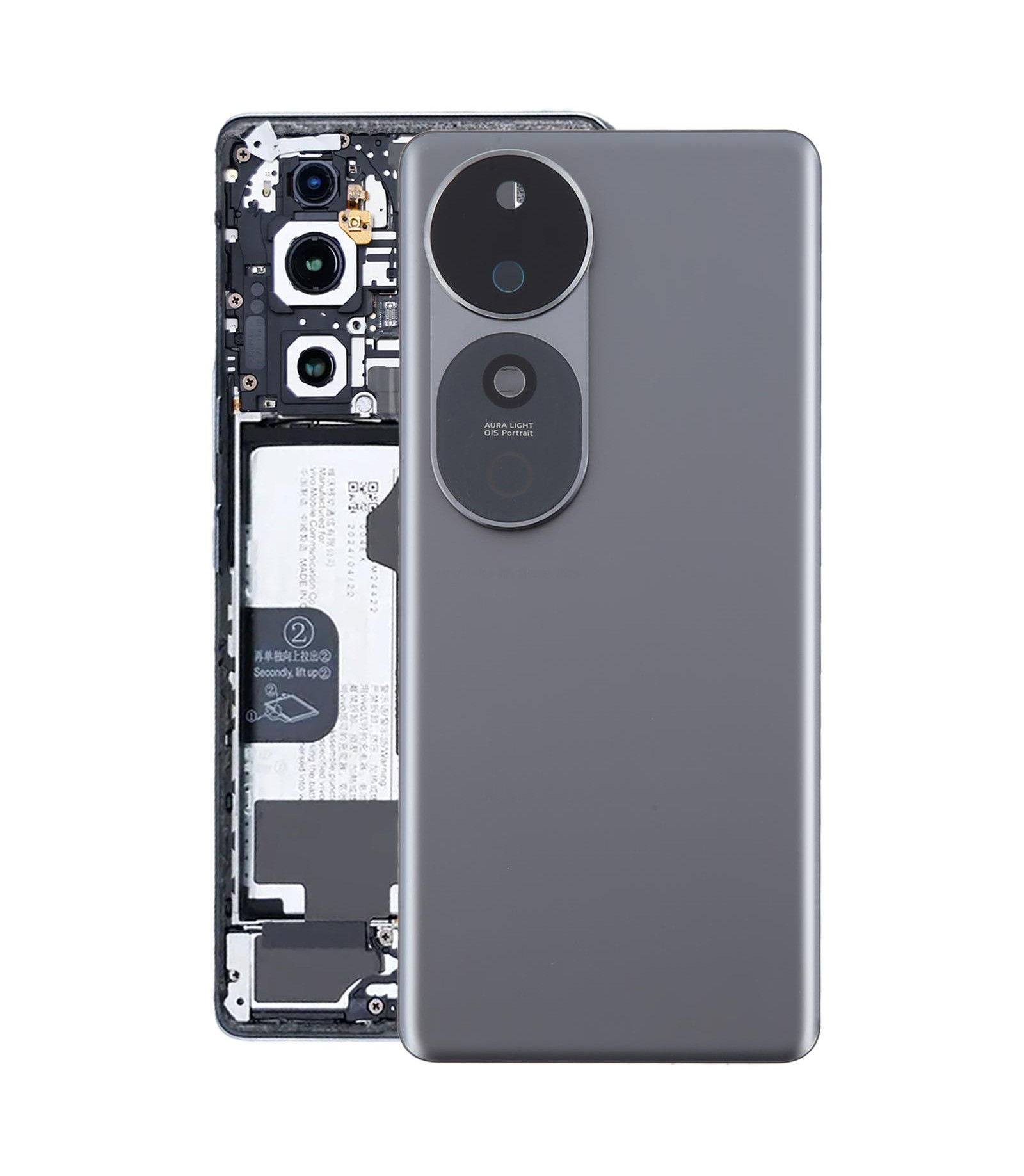 For vivo T3 Ultra 5G V2426 Original Battery Back Cover with Camera Lens(Gray)