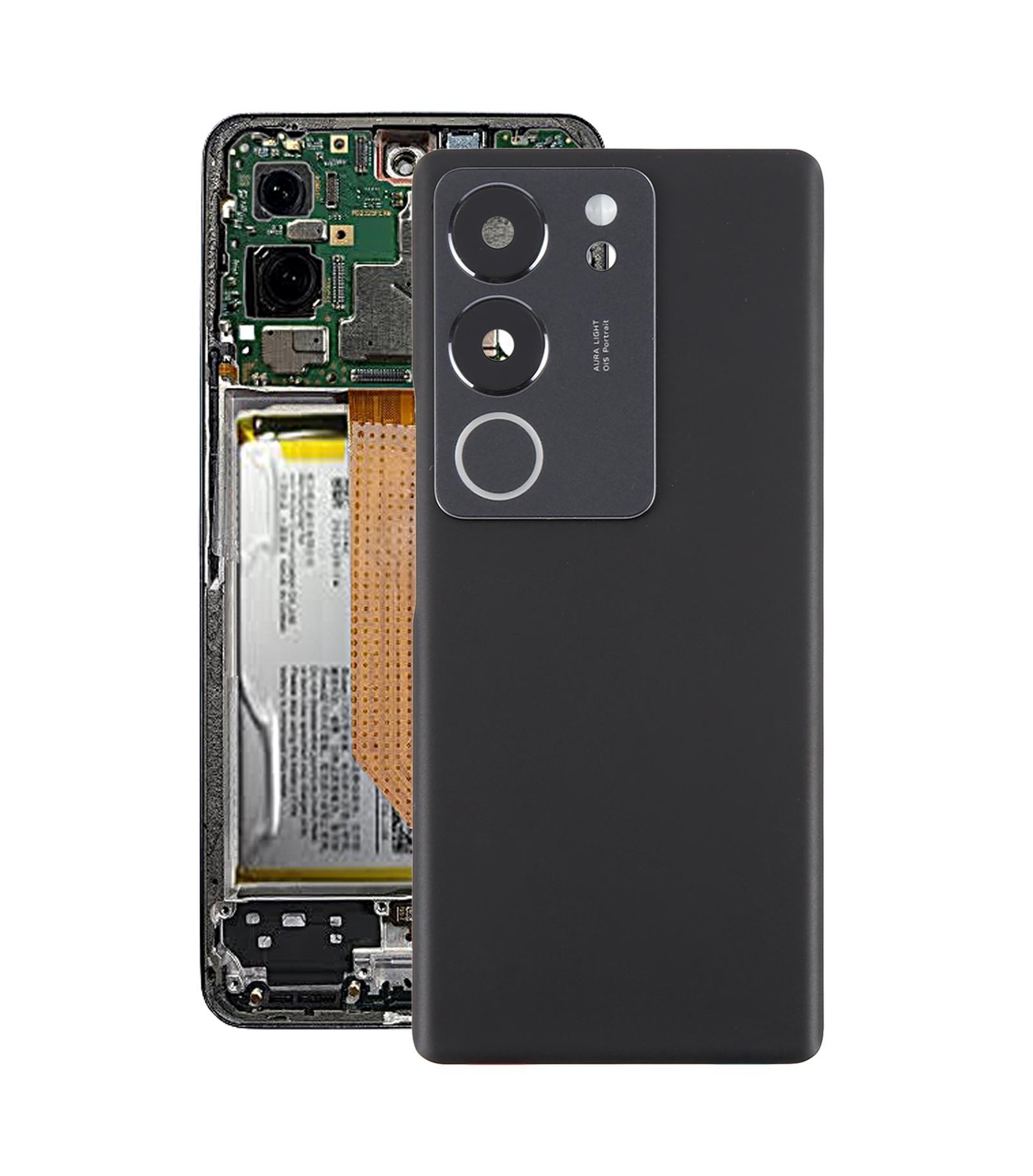 For vivo S17 Pro 5G V2284A Original Battery Back Cover with Camera Lens(Black)