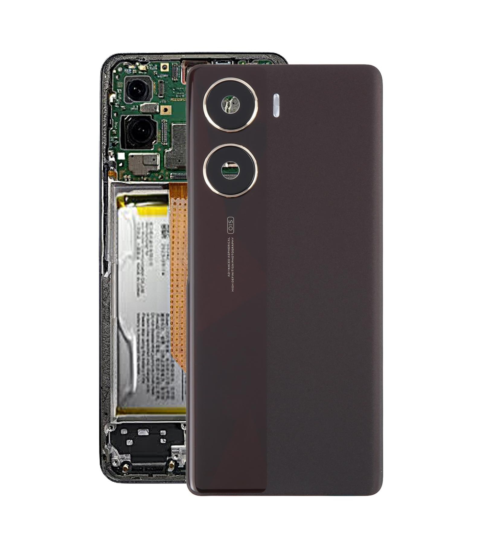 For vivo V29e India Original Battery Back Cover with Camera Lens(Red)