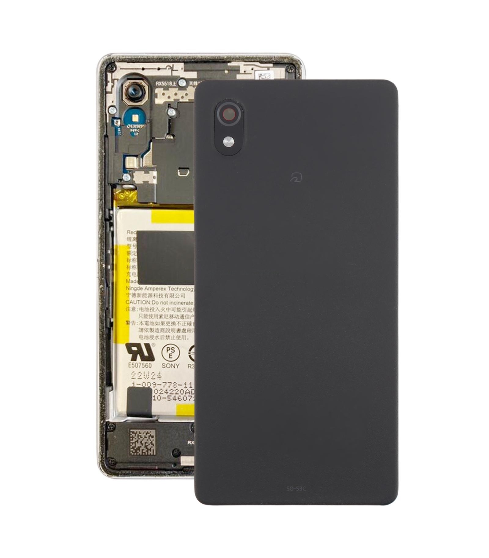 For Sony Xperia Ace III Back Cover with Camera Lens Cover(Black)