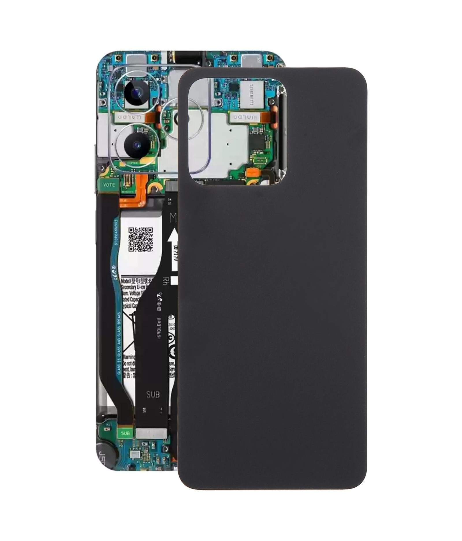For Realme C53 4G RMX3760 Back Cover(Black)