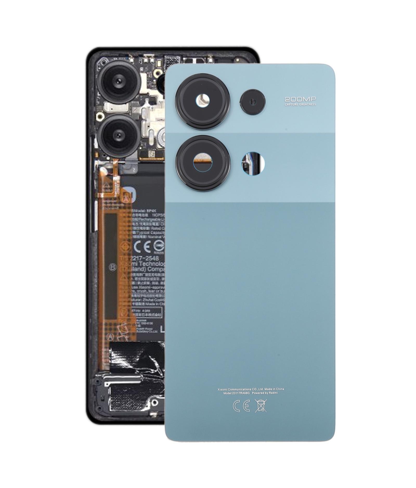 For Xiaomi Redmi Note 13 Pro 4G OEM Back Cover with Camera Lens Cover(Green)