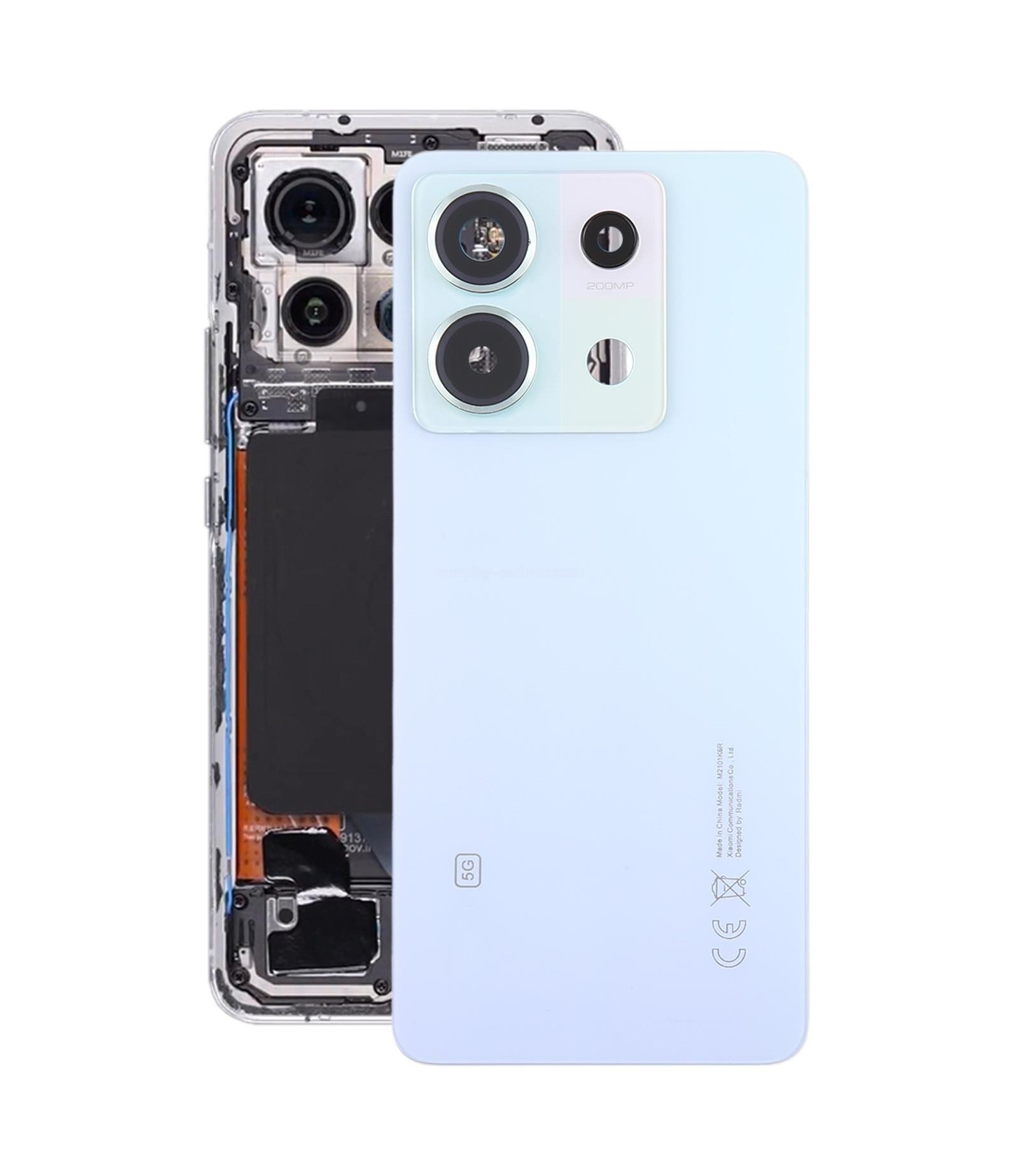 For Xiaomi Redmi Note 13 Pro 5G OEM Back Cover with Camera Lens Cover(Blue)
