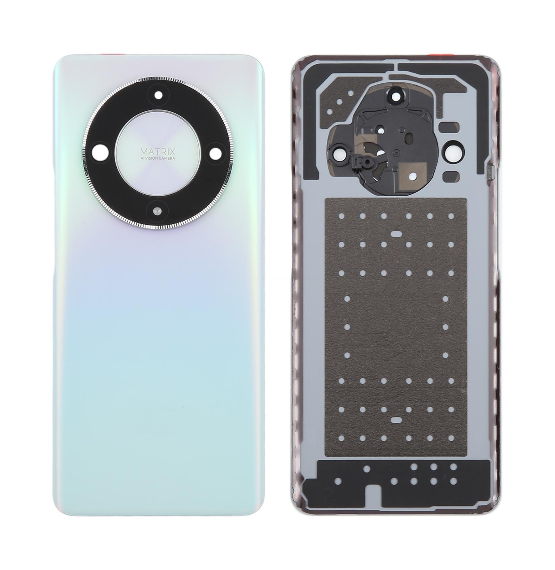 For Honor X9b Back Cover with Camera Lens Cover(Silver)