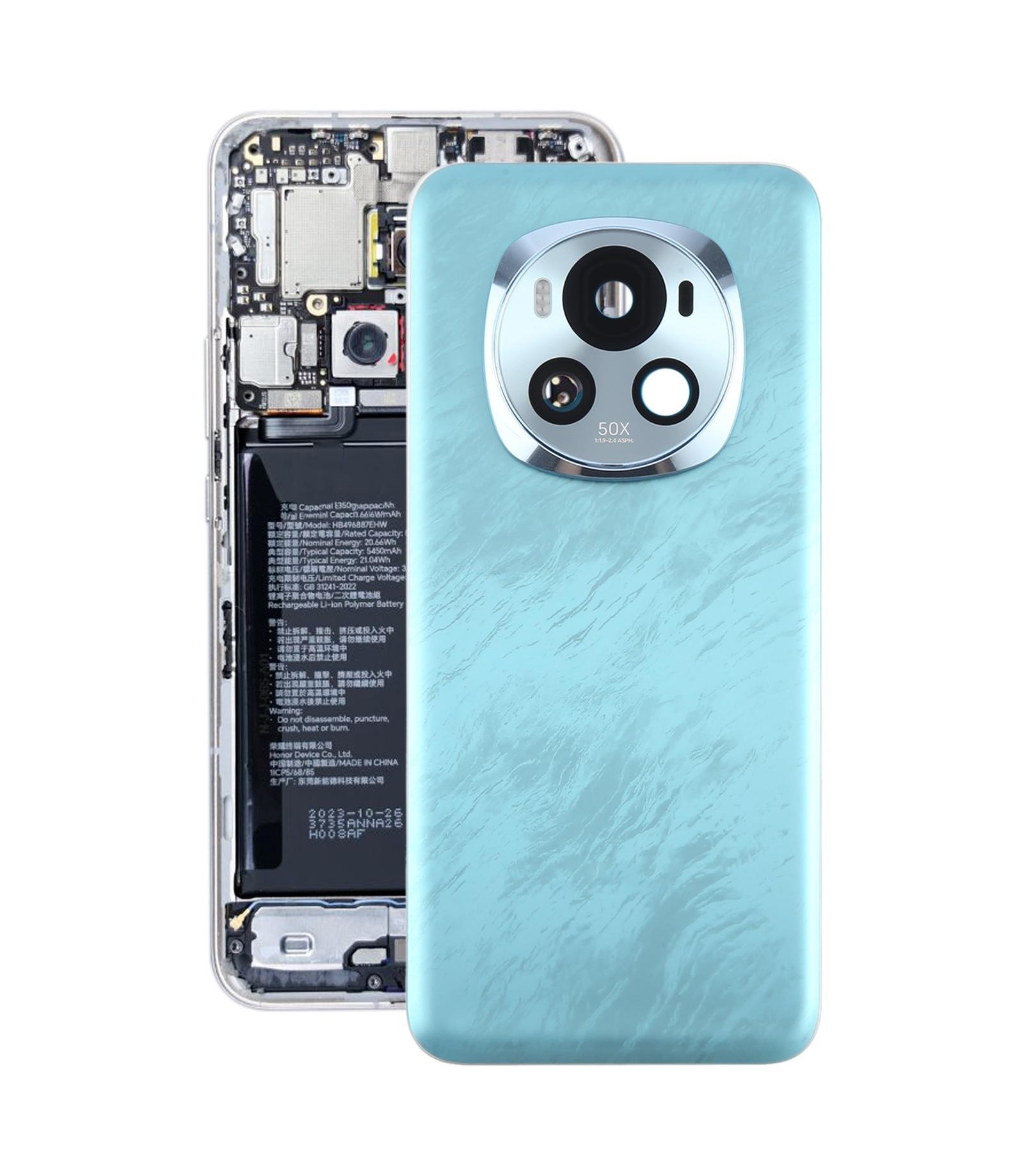 For Honor Magic6 Back Cover with Camera Lens Cover(Green)