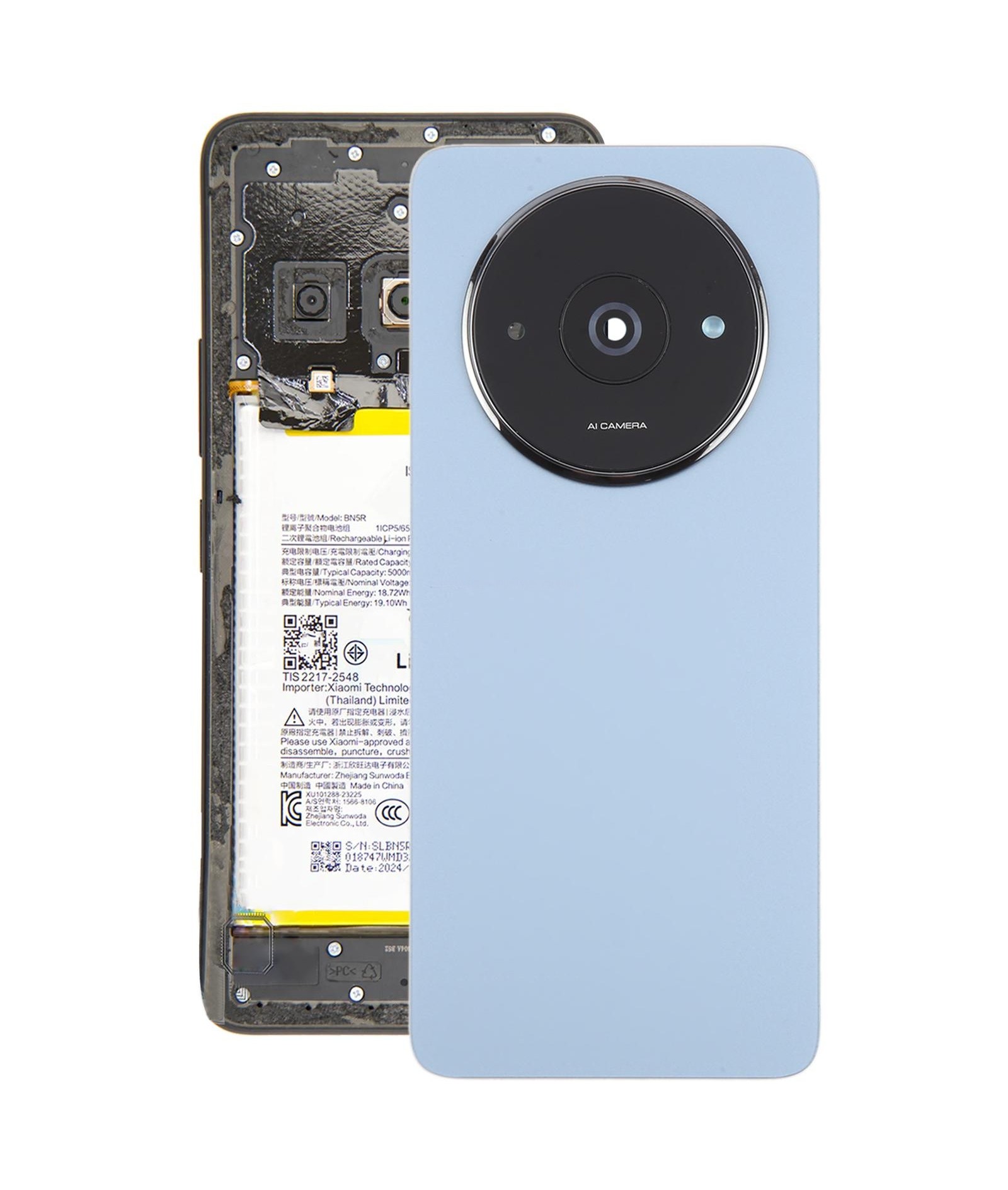 For Xiaomi Redmi A3x 4G OEM Back Cover with Camera Lens Cover(Blue)