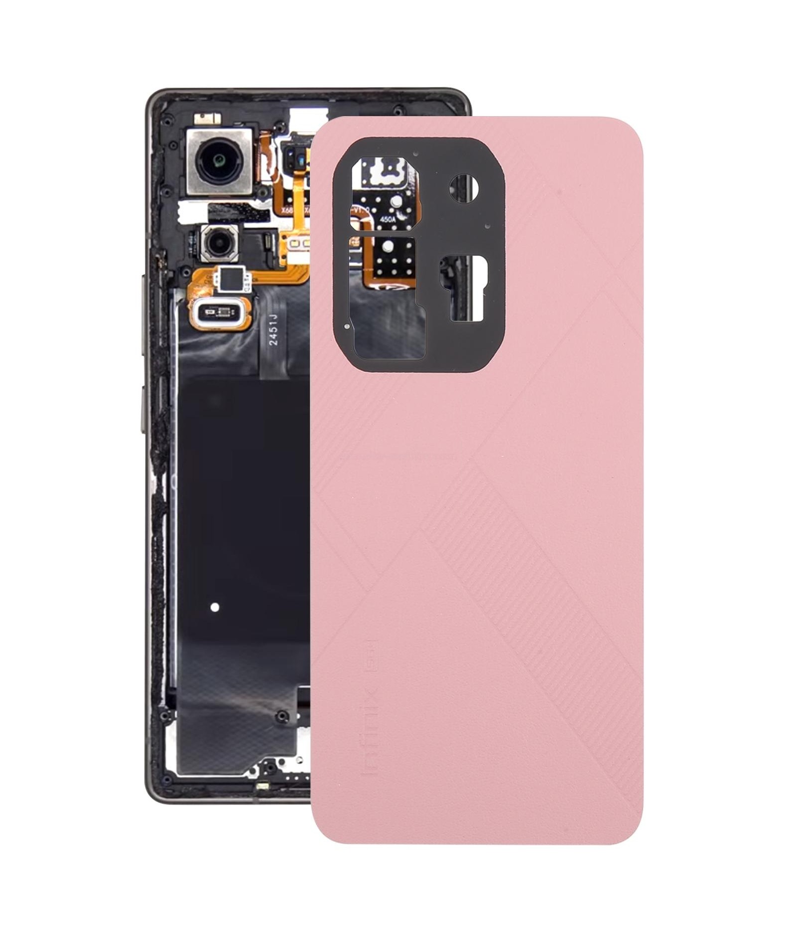 For Infinix Note 50x 5G X6857B Original Leather Back Cover(Pink)