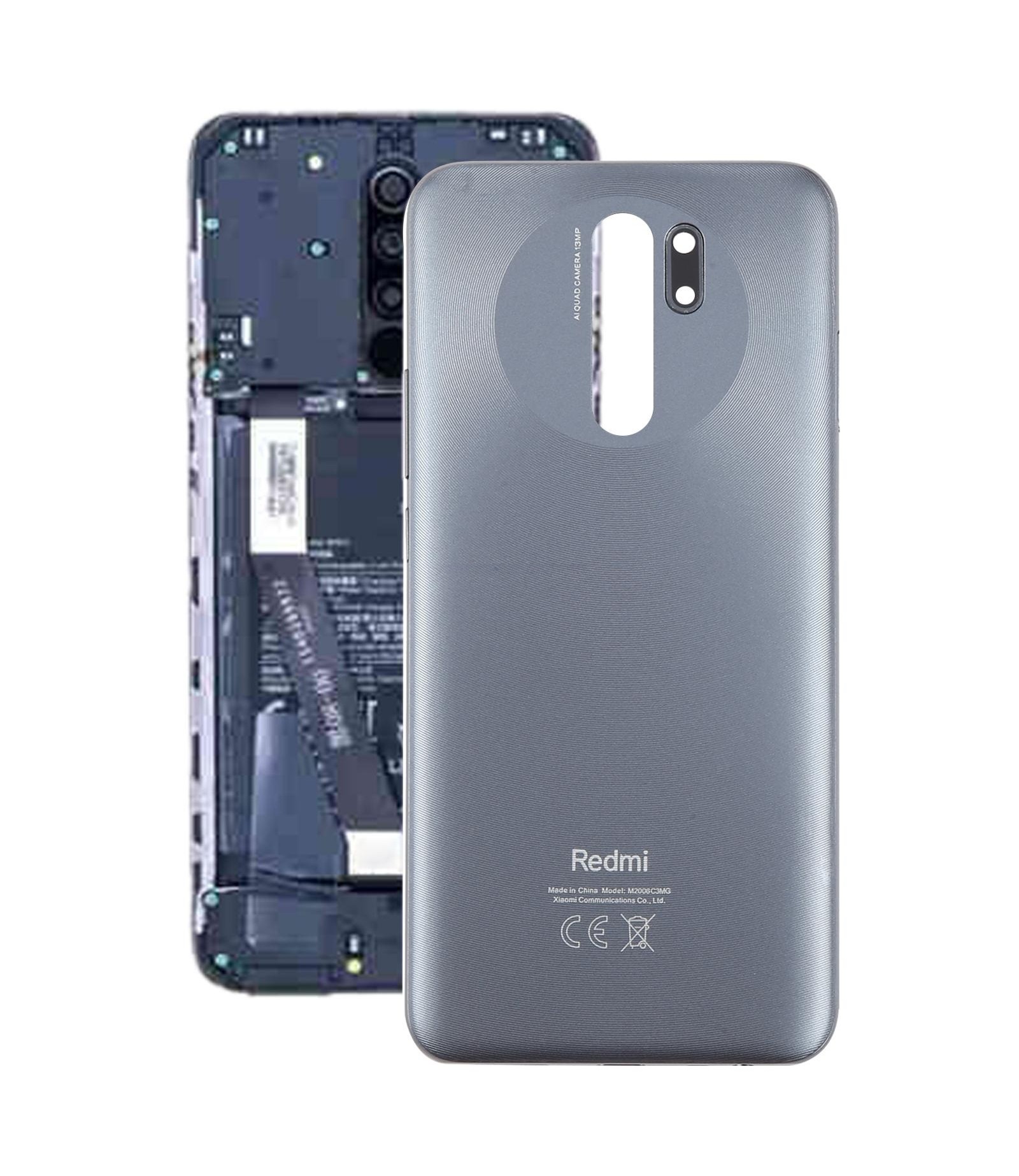 For Xiaomi Redmi 9 Prime OEM Plastic Back Cover(Gray)
