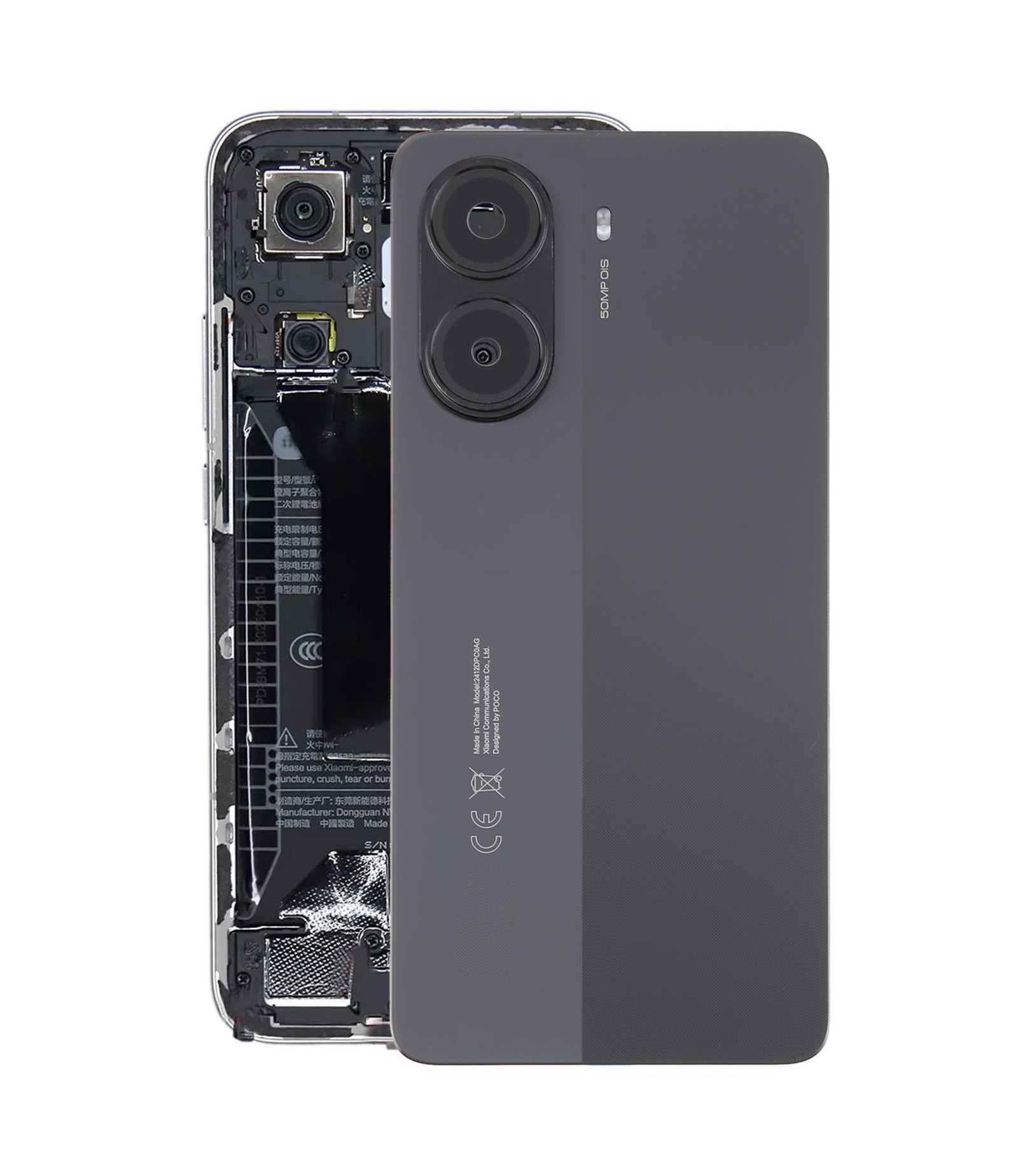 For Xiaomi Poco X7 Pro Original Back Cover(Black)