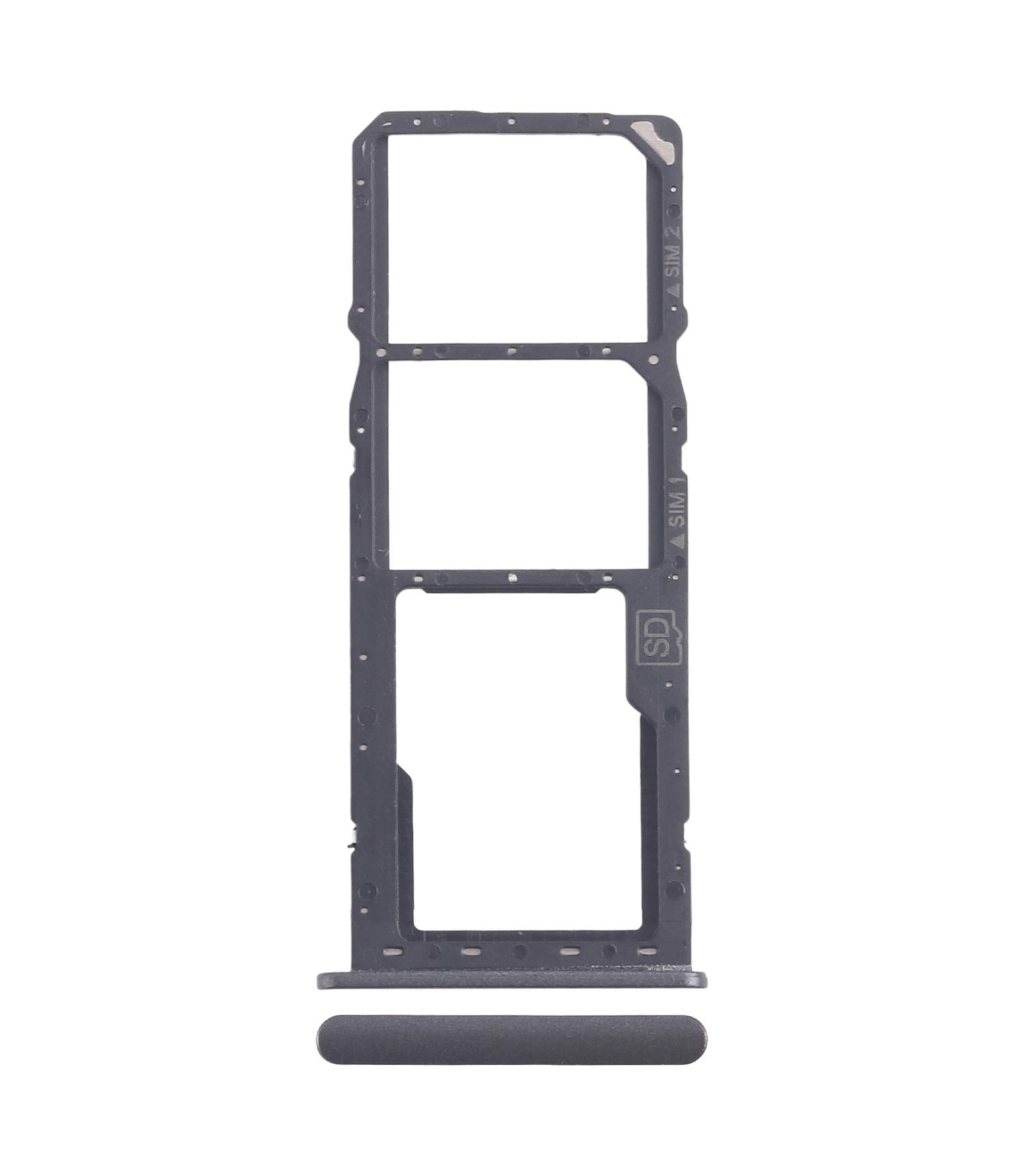 For Nokia 5.3 Original SIM Card Tray + SIM Card Tray + Micro SD Card Tray (Black)