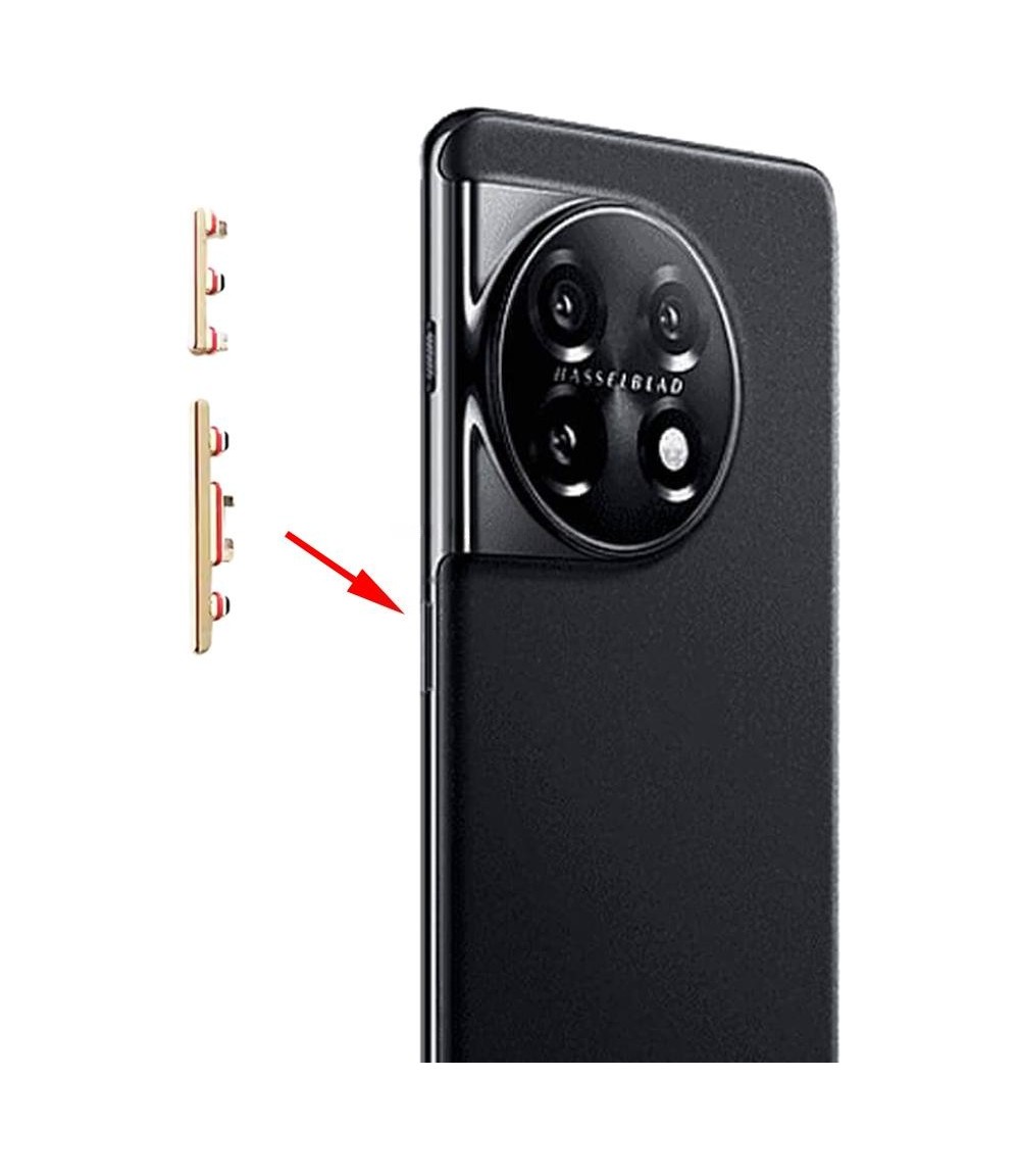 For OnePlus 11 Power Button and Volume Control Button (Gold)