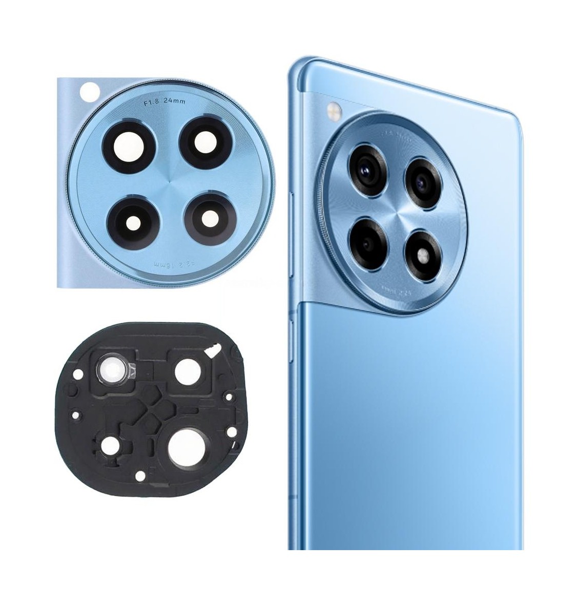 For OnePlus 12R Camera Lens Cover (Blue)