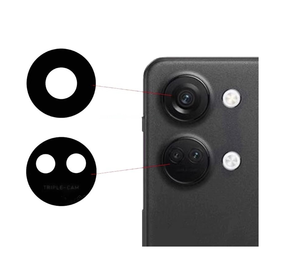 For OnePlus Ace 2V PHK110 Back Camera Lens Set (Black)