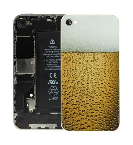 Beer Styles Glass Back Cover for iPhone 4