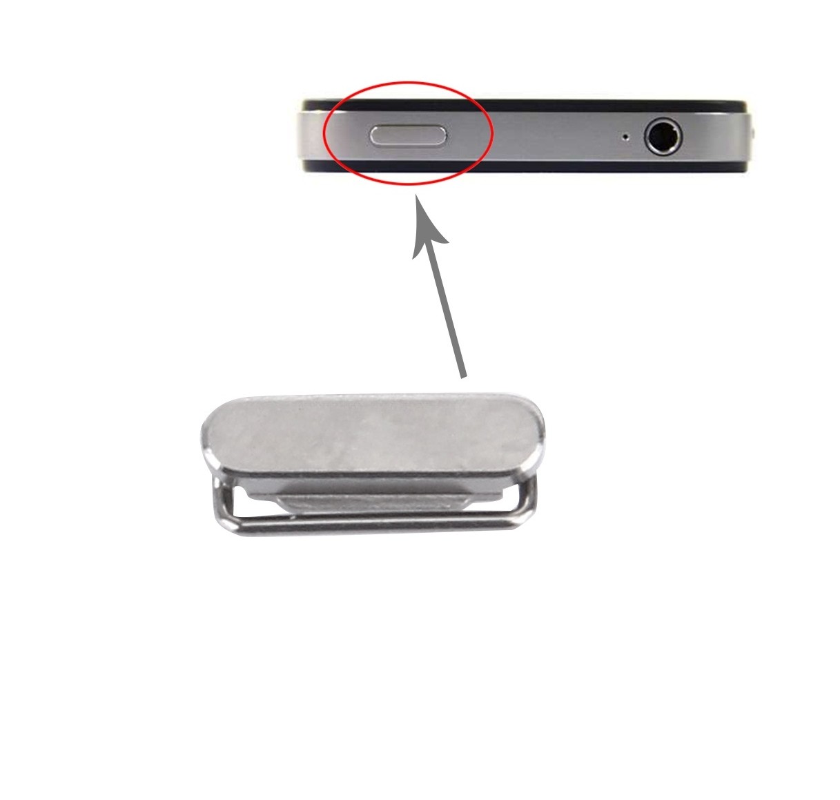 Original Lock Button Power Key Switch ON / OFF for iPhone 4S