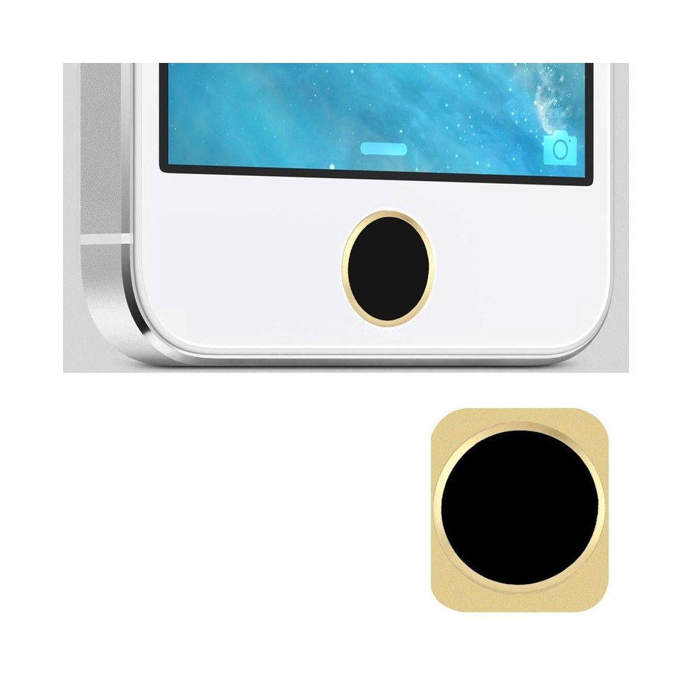 Golden Ring Aluminum Home Button for iPhone 5(Black)