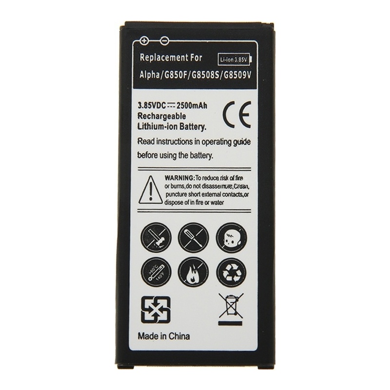 2500mAh Rechargeable Li-ion Battery for Galaxy Alpha / G850F / G850S / G850V
