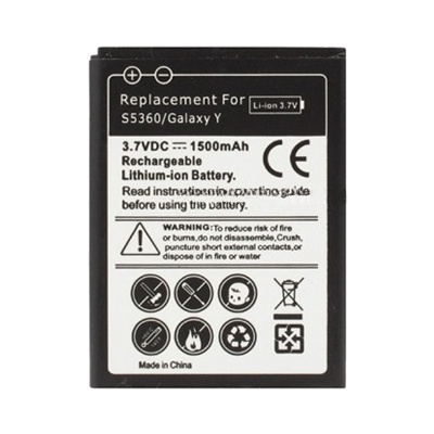 1500mAh Replacement Battery for Galaxy Y / S5360
