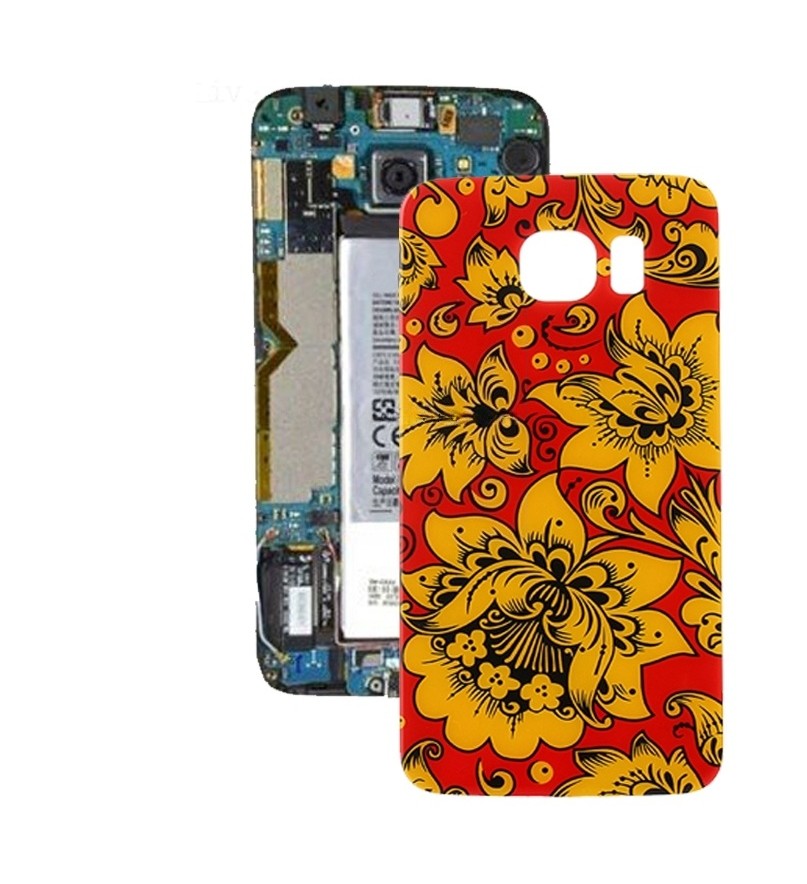 For Galaxy S6 / G920 Russian Style Flower Back Cover