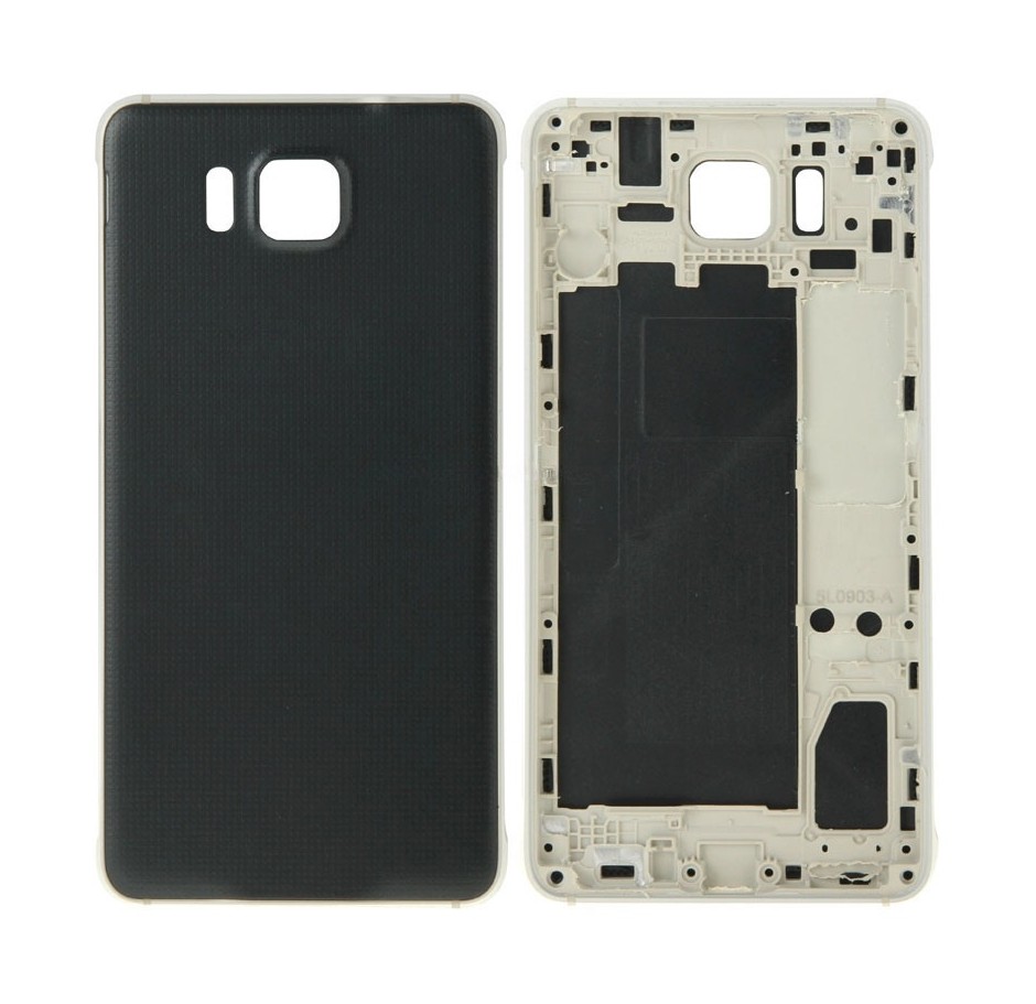 For Galaxy Alpha / G850 / Note 4 mini Middle Frame Bezel + Back Cover (Black)