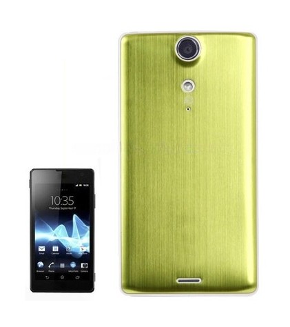 Metal Brushed Style Plastic Battery Cover for Sony Xperia TX / LT29i (Light Green)