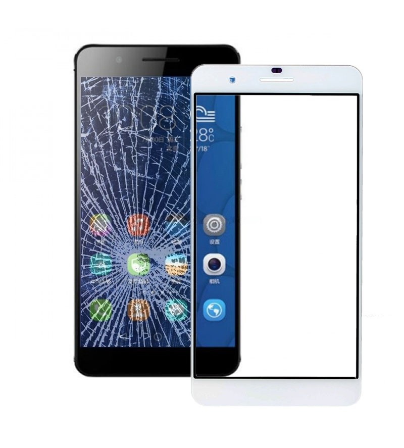 For Huawei Honor 6 Plus Front Screen Outer Glass Lens(White)