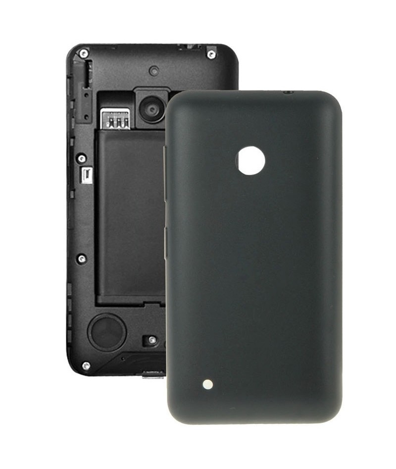 Solid Color Plastic Battery Back Cover for Nokia Lumia 530/Rock/M-1018/RM-1020(Black)