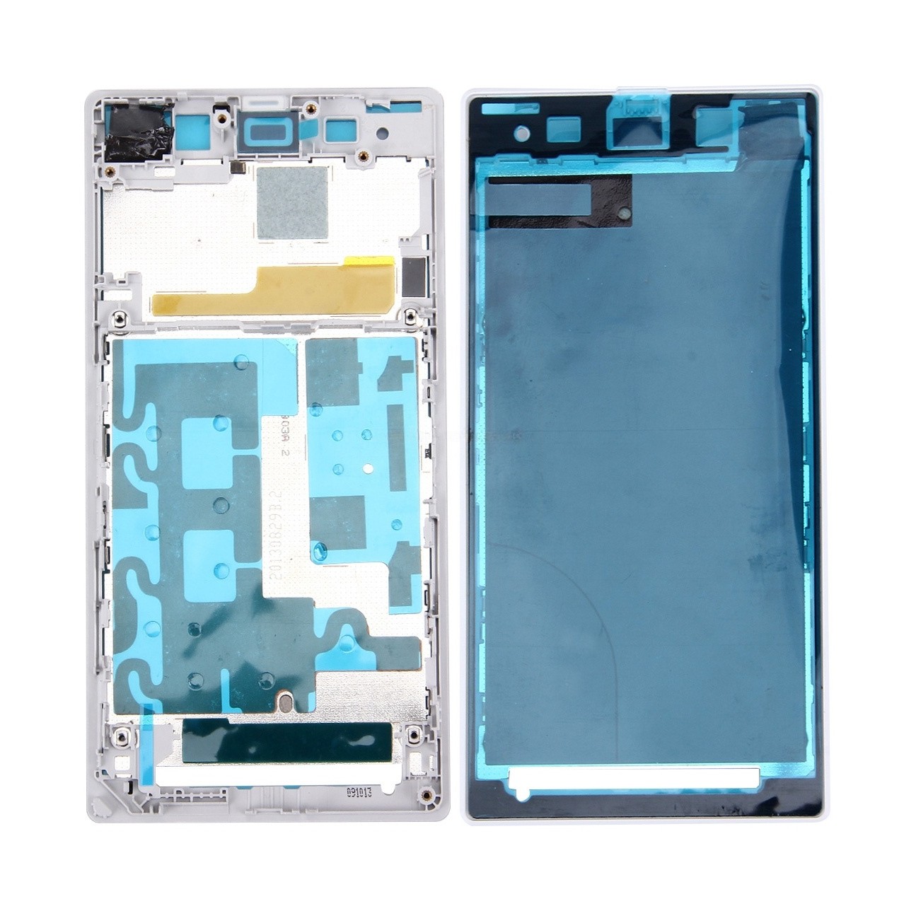Front Housing LCD Frame Bezel Plate for Sony Xperia Z1 / C6902 / L39h / C6903 / C6906 / C6943(White)