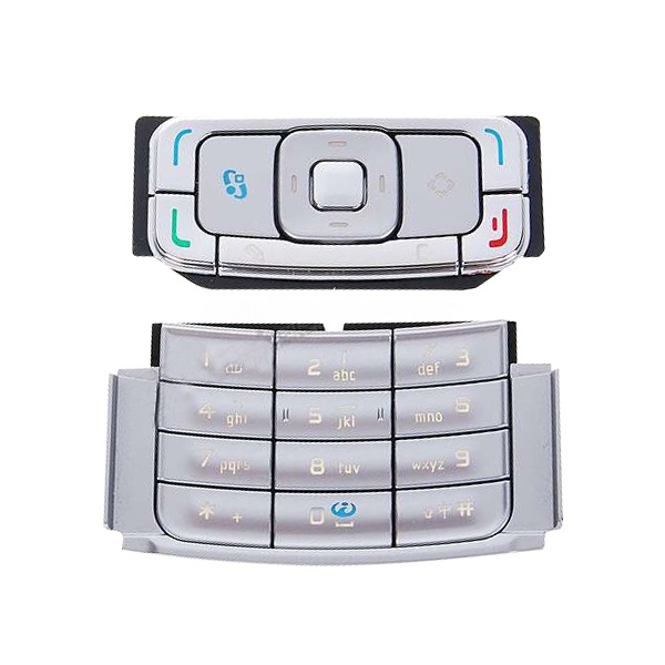 Mobile Phone Keypads Housing with Menu Buttons / Press Keys for Nokia N95(Silver)