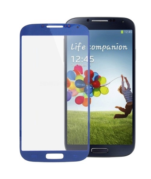 For Galaxy S IV / i9500 Original Front Screen Outer Glass Lens(Blue)