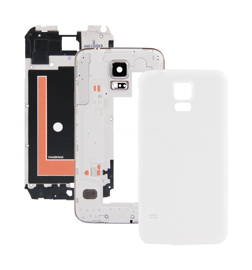 For Galaxy S5 / G900 Full Housing Faceplate Cover (White)
