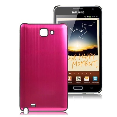 For Galaxy Note / i9220 / N7000 Magenta Metallic Slider Battery Cover (Magenta)