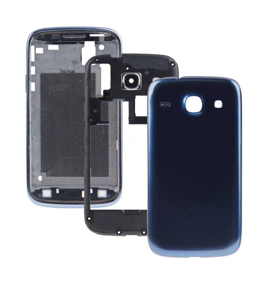For Galaxy Dous / i8262D Full Housing Faceplate Cover (Blue)