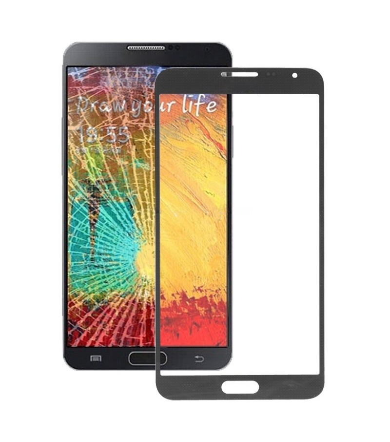 For Galaxy Note 3 Neo / N7505 Front Screen Outer Glass Lens (Grey)