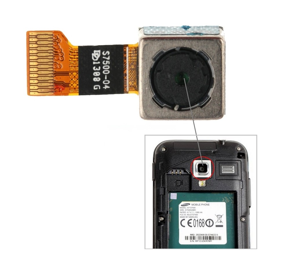 For Galaxy Ace Plus / S7500 Rear Camera Module