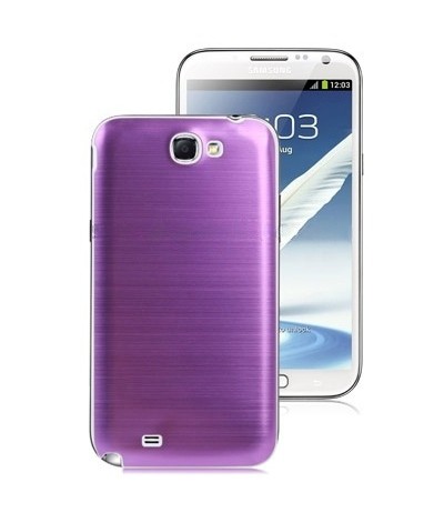 For Galaxy Note II / N7100 Full Metallic Brushed Battery Cover (Purple)