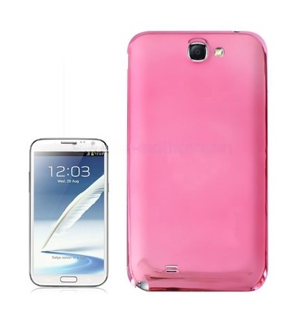 For Galaxy Note II / N7100 Plating Plastic Battery Cover (Magenta)