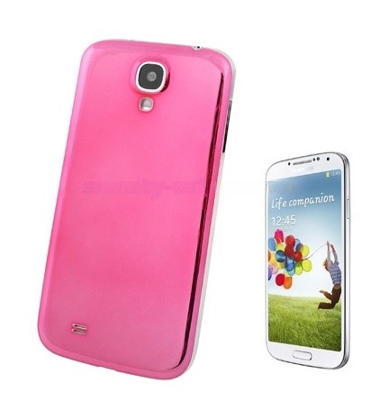 For Galaxy S IV / i9500 Electroplate Highlight Reflective Plastic Material Battery Cover (Magenta)