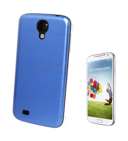 For Galaxy S IV / i9500 Full Metallic Brushed Battery Cover (Dark Blue)