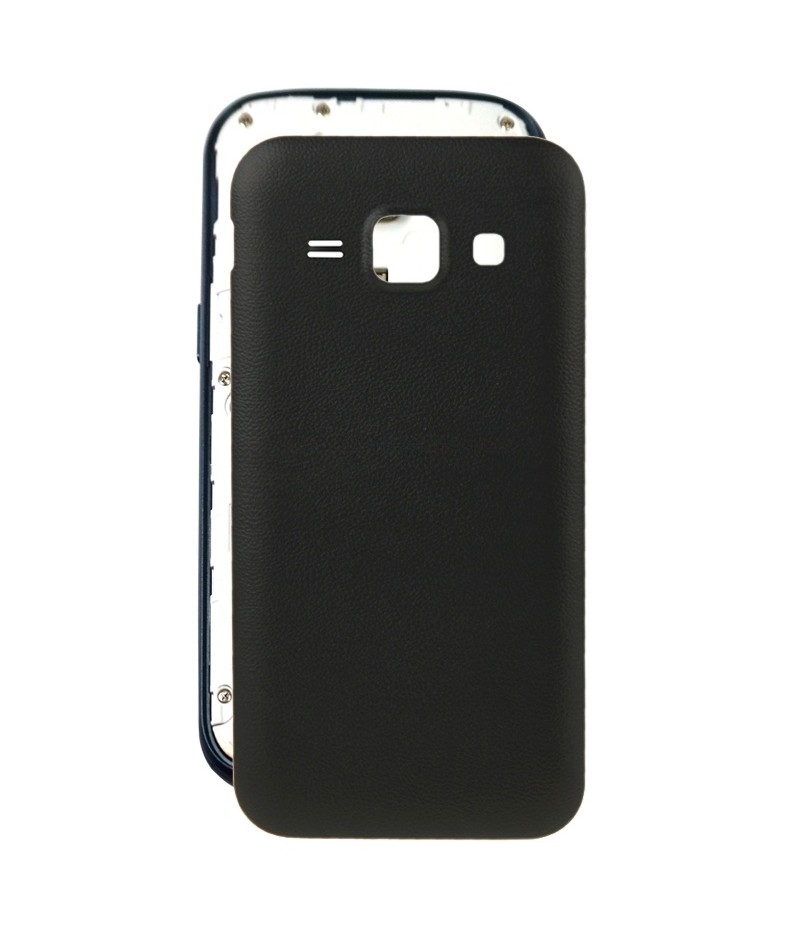 For Galaxy J1 / J100 Skin Texture Back Housing Cover (Black)