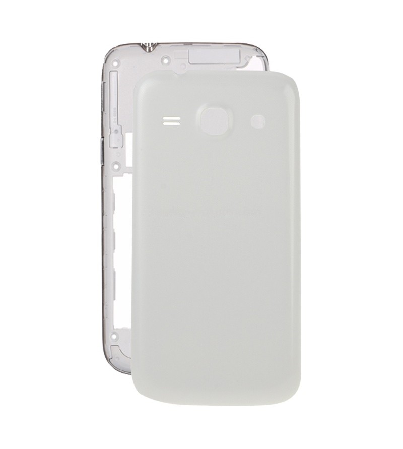 For Galaxy Core Plus / G350 Plaid Texture Back Housing Cover (White)