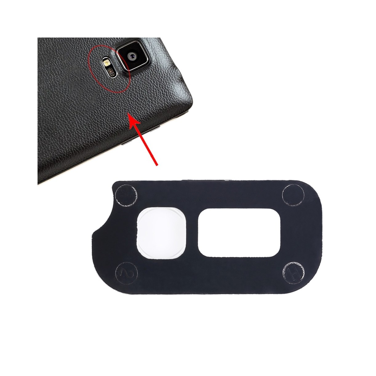 For Galaxy Note IV / N910 Camera Flash Cover(Black)